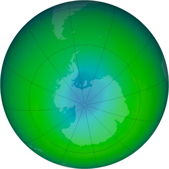 November 1982 monthly mean Antarctic ozone